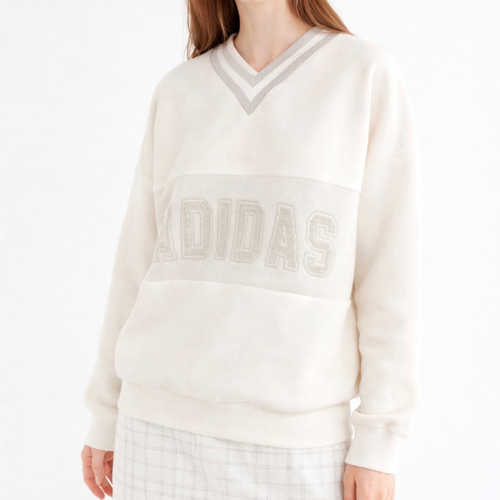 Adidas Originals Adibreak V-neck pullover sweatshirt knit logo